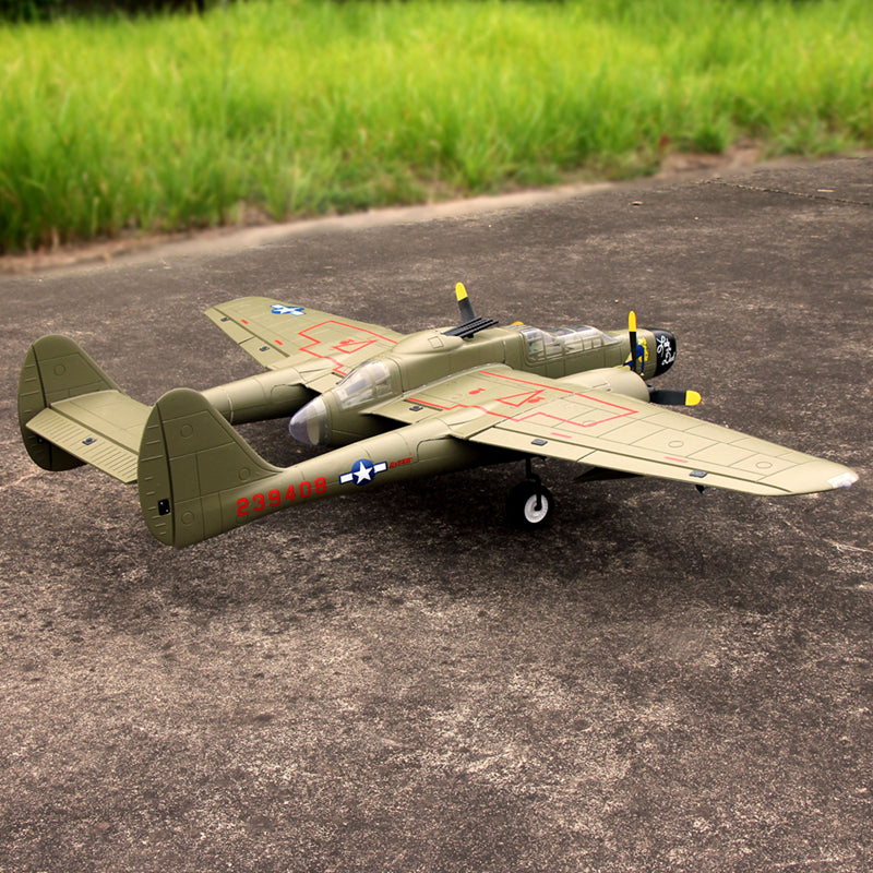 Dynam P-61 Black Widow Green 4S Twin-Engine RC Warbird 1.5m w/ Flaps
