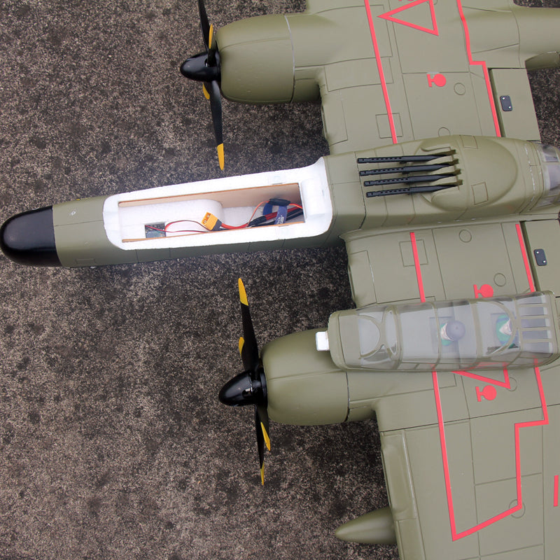 Dynam P-61 Black Widow Green 4S Twin-Engine RC Warbird 1.5m w/ Flaps
