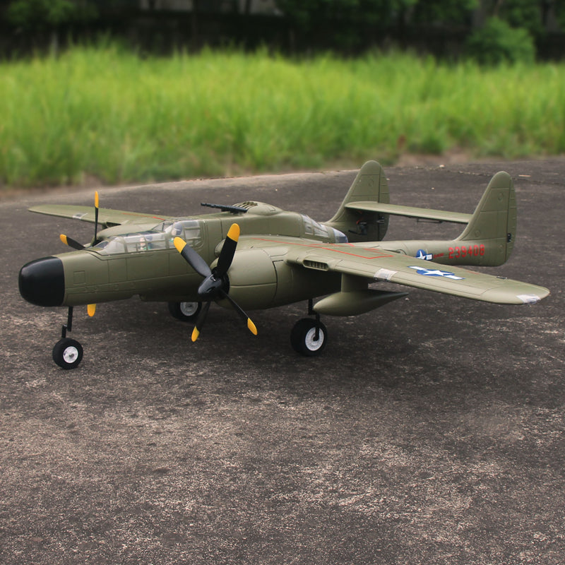 Dynam P-61 Black Widow Green 4S Twin-Engine RC Warbird 1.5m w/ Flaps