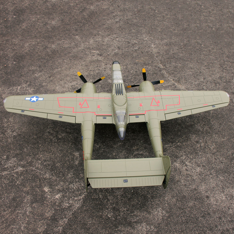 Dynam P-61 Black Widow Green 4S Twin-Engine RC Warbird 1.5m w/ Flaps