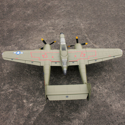 Dynam P-61 Black Widow Green 4S Twin-Engine RC Warbird 1.5m w/ Flaps