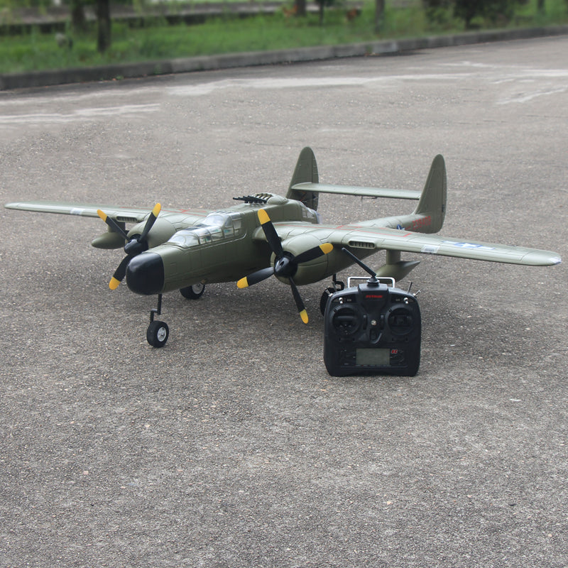 Dynam P-61 Black Widow Green 4S Twin-Engine RC Warbird 1.5m w/ Flaps