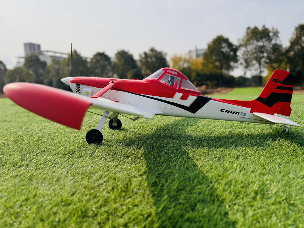 Dynam 1.5m Cessna 188 Crop Duster V2 Red 4S RC Scale Airplane w/ Flaps