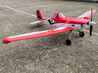Dynam 1.5m Cessna 188 Crop Duster V2 Red 4S RC Scale Airplane w/ Flaps