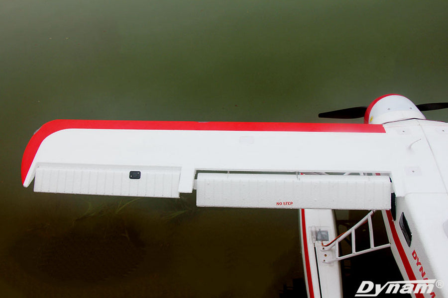 Dynam DHC-2 Beaver V2 Red 4S Sea/Land STOL RC Float Plane 1.5m w/ Flaps