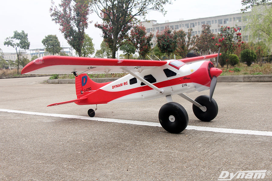 Dynam DHC-2 Beaver V2 Red 4S Sea/Land STOL RC Float Plane 1.5m w/ Flaps