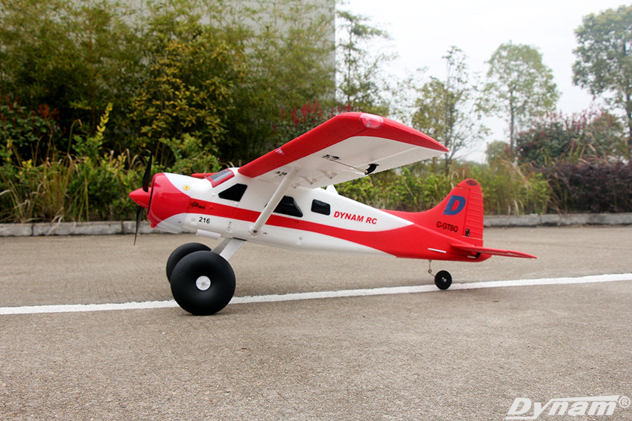 Dynam DHC-2 Beaver V2 Red 4S Sea/Land STOL RC Float Plane 1.5m w/ Flaps