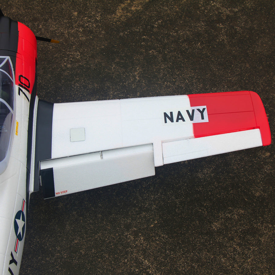 Dynam T-28 Trojan V2 Red 4S RC Warbird 1.3m w/ Flaps