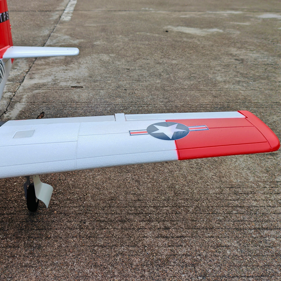 Dynam T-28 Trojan V2 Red 4S RC Warbird 1.3m w/ Flaps
