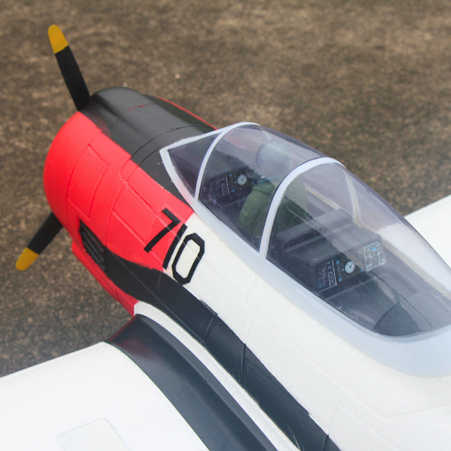 Dynam T-28 Trojan V2 Red 4S RC Warbird 1.3m w/ Flaps