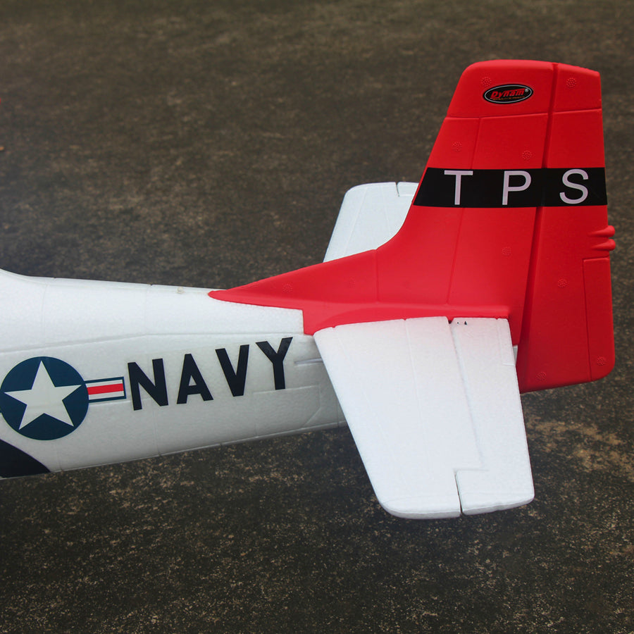 Dynam T-28 Trojan V2 Red 4S RC Warbird 1.3m w/ Flaps
