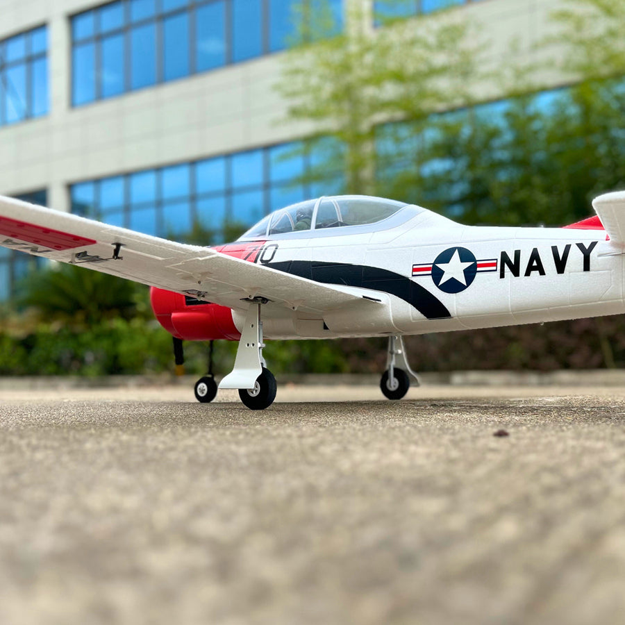 Dynam T-28 Trojan V2 Red 4S RC Warbird 1.3m w/ Flaps