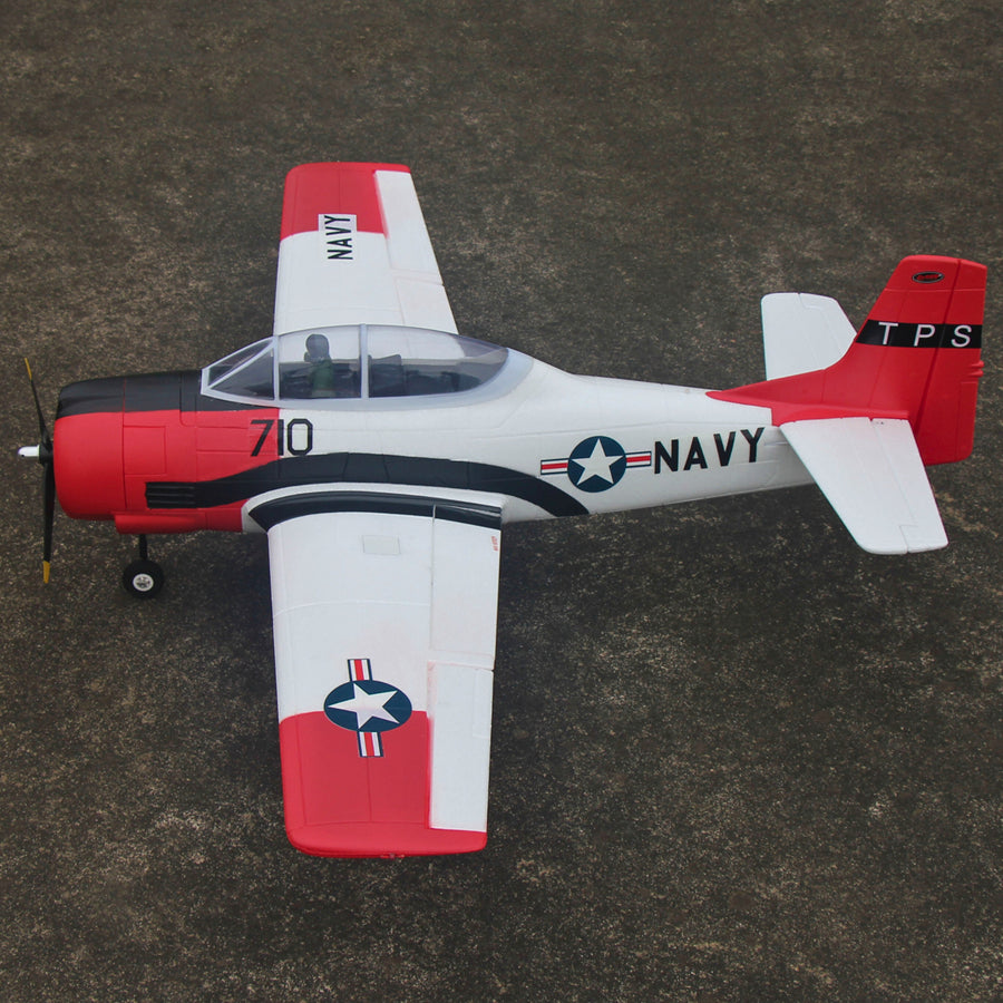 Dynam T-28 Trojan V2 Red 4S RC Warbird 1.3m w/ Flaps