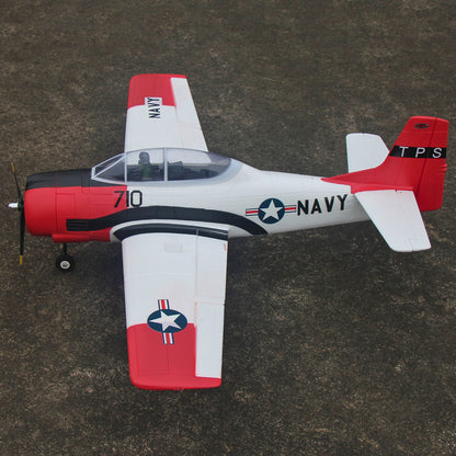 Dynam T-28 Trojan V2 Red 4S RC Warbird 1.3m w/ Flaps