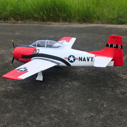 Dynam T-28 Trojan V2 Red 4S RC Warbird 1.3m w/ Flaps