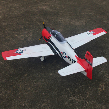 Dynam T-28 Trojan V2 Red 4S RC Warbird 1.3m w/ Flaps
