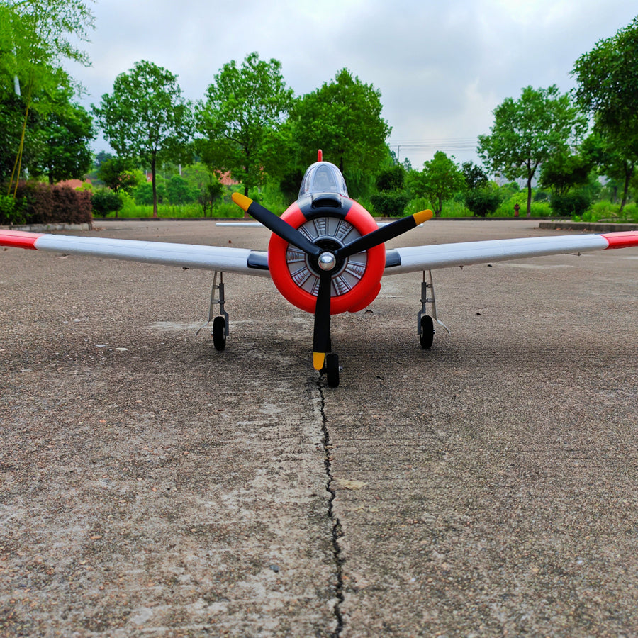 Dynam T-28 Trojan V2 Red 4S RC Warbird 1.3m w/ Flaps