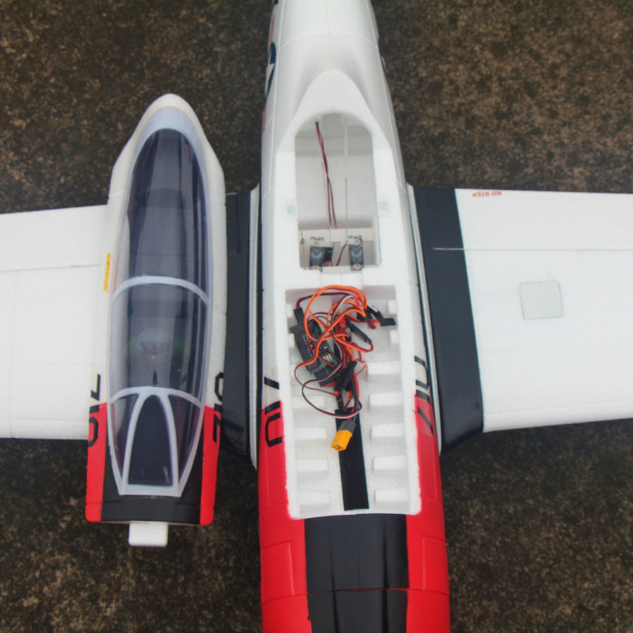 Dynam T-28 Trojan V2 Red 4S RC Warbird 1.3m w/ Flaps