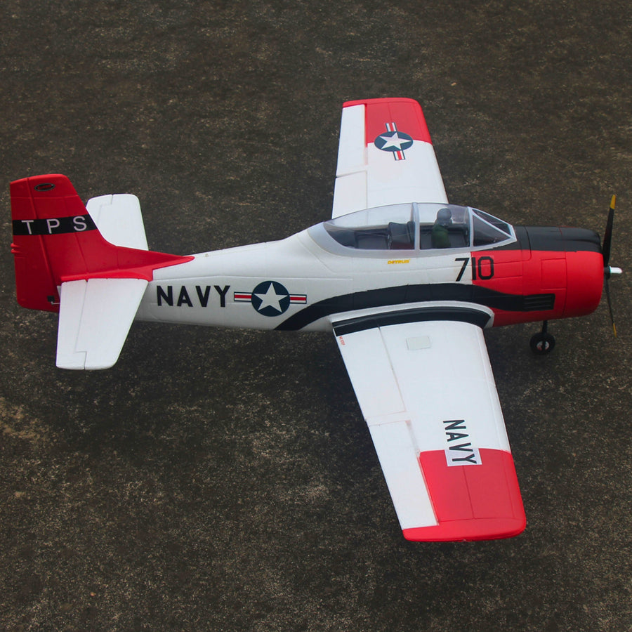 Dynam T-28 Trojan V2 Red 4S RC Warbird 1.3m w/ Flaps