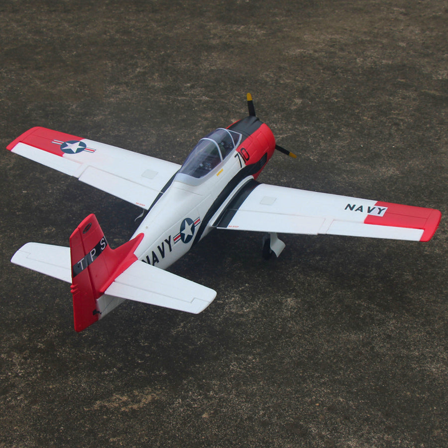 Dynam T-28 Trojan V2 Red 4S RC Warbird 1.3m w/ Flaps