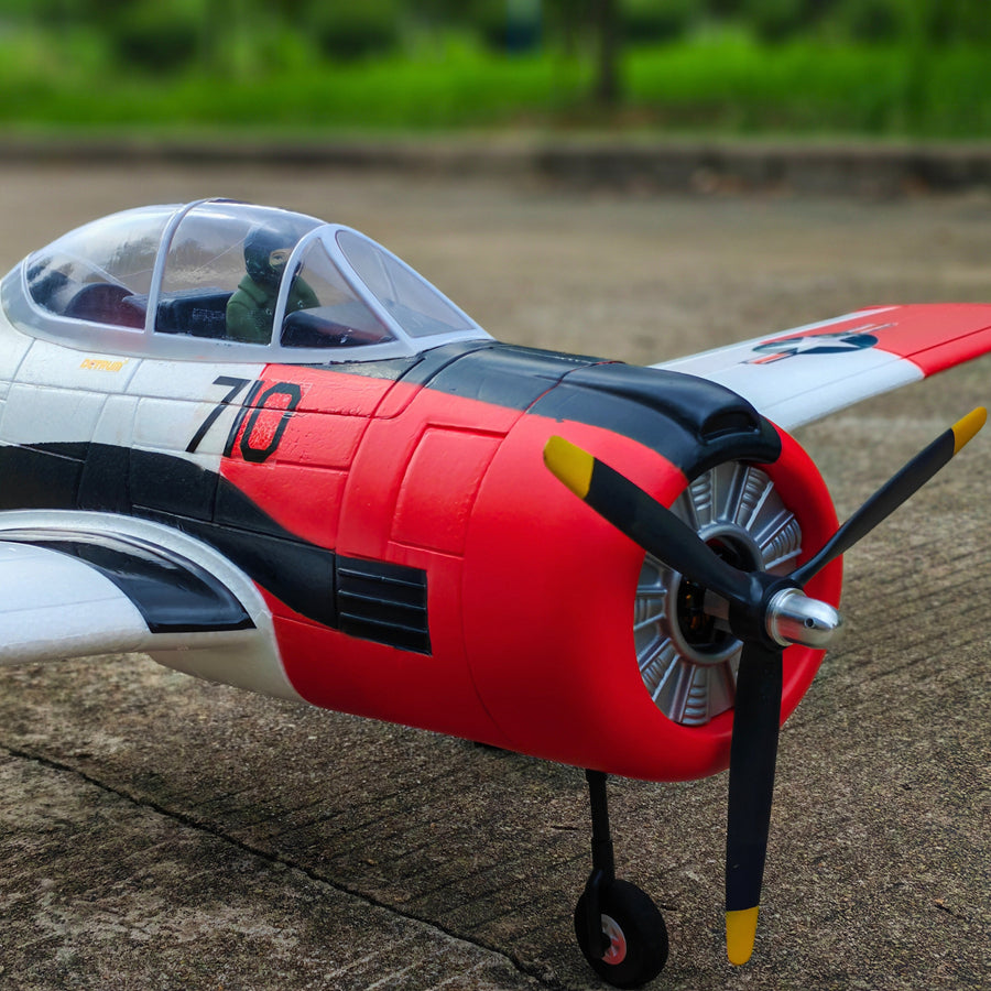 Dynam T-28 Trojan V2 Red 4S RC Warbird 1.3m w/ Flaps