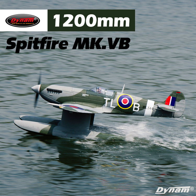 Dynam 1.2m Supermarine Spitfire MK.VB 4S RC Warbird Seaplane w/ Flaps