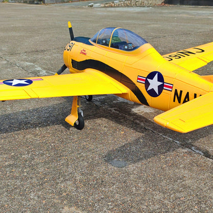 Dynam T-28 Trojan V2 Yellow 4S RC Warbird 1.3m w/ Flaps