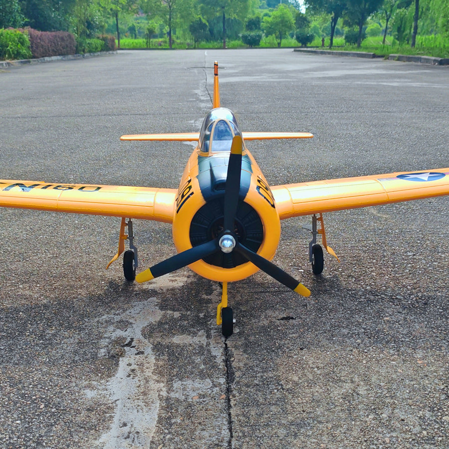 Dynam T-28 Trojan V2 Yellow 4S RC Warbird 1.3m w/ Flaps
