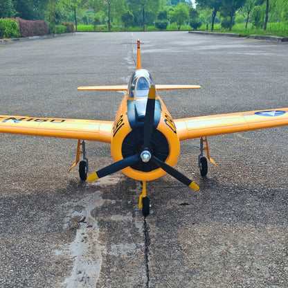 Dynam T-28 Trojan V2 Yellow 4S RC Warbird 1.3m w/ Flaps