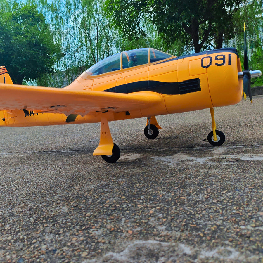 Dynam T-28 Trojan V2 Yellow 4S RC Warbird 1.3m w/ Flaps