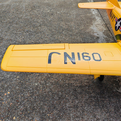 Dynam T-28 Trojan V2 Yellow 4S RC Warbird 1.3m w/ Flaps
