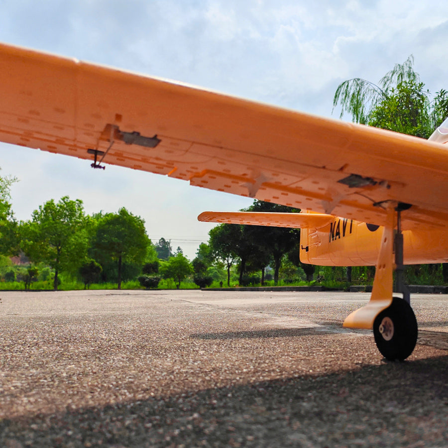 Dynam T-28 Trojan V2 Yellow 4S RC Warbird 1.3m w/ Flaps