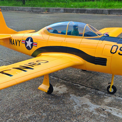 Dynam T-28 Trojan V2 Yellow 4S RC Warbird 1.3m w/ Flaps