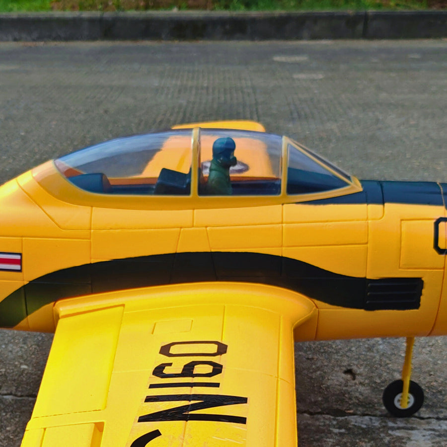 Dynam T-28 Trojan V2 Yellow 4S RC Warbird 1.3m w/ Flaps