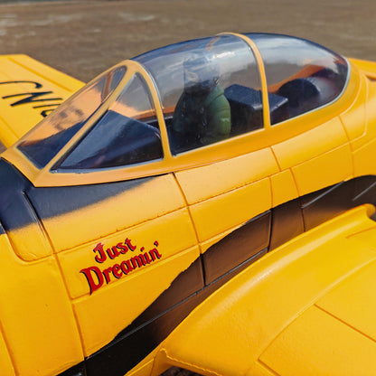 Dynam T-28 Trojan V2 Yellow 4S RC Warbird 1.3m w/ Flaps