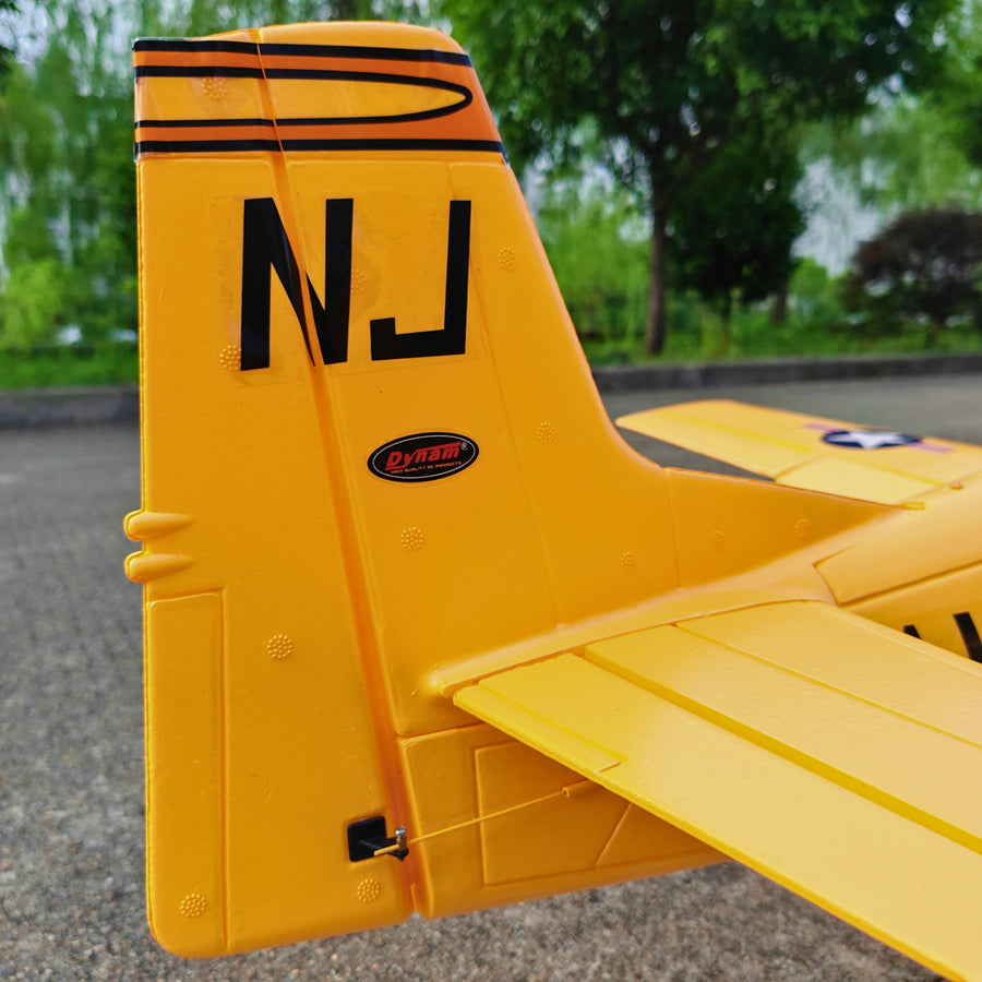 Dynam T-28 Trojan V2 Yellow 4S RC Warbird 1.3m w/ Flaps