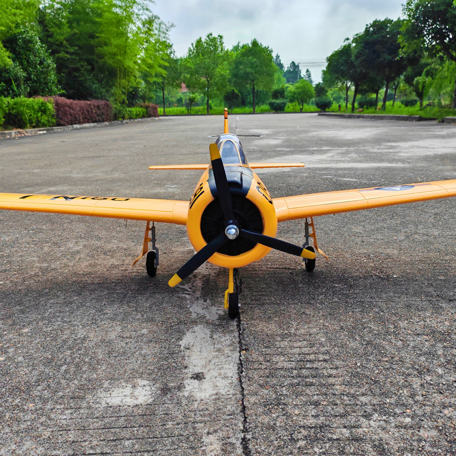 Dynam T-28 Trojan V2 Yellow 4S RC Warbird 1.3m w/ Flaps