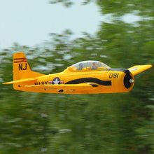 Dynam T-28 Trojan V2 1300mm Gul 4S Fjernstyret Krigsfugl med Flapper