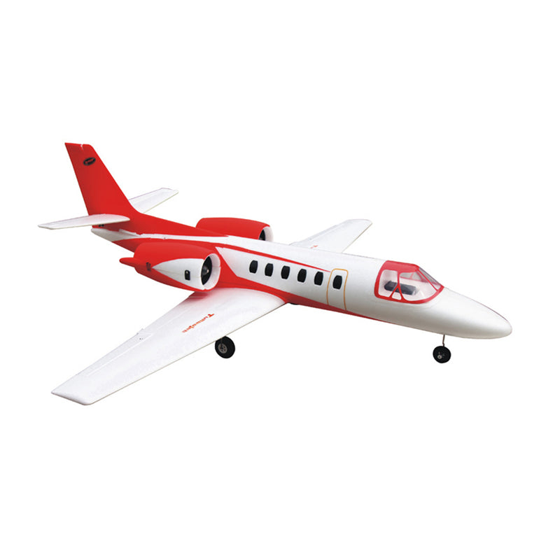 Dynam Cessna 550 Turbo Jet V2 Red 4S 64mm EDF RC Jet w/ Flaps