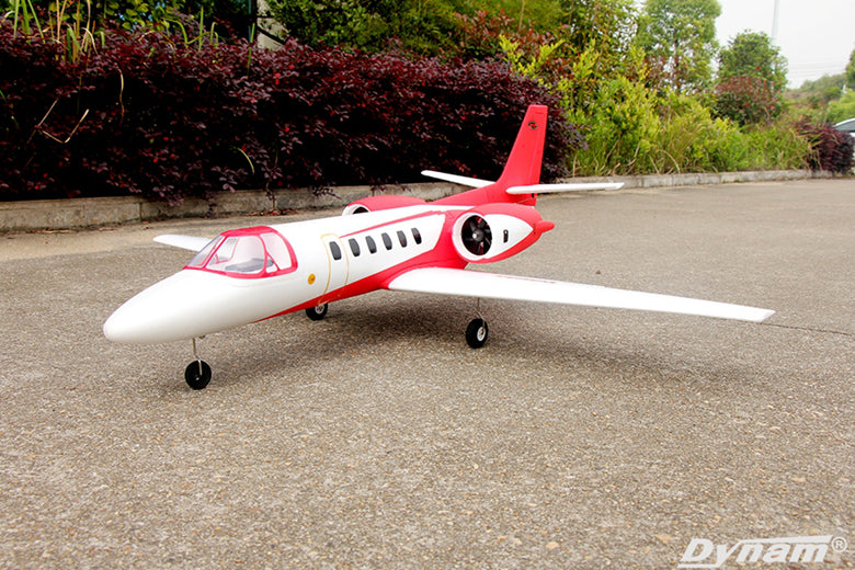 Dynam Cessna 550 Turbo Jet V2 Red 4S 64mm EDF RC Jet w/ Flaps