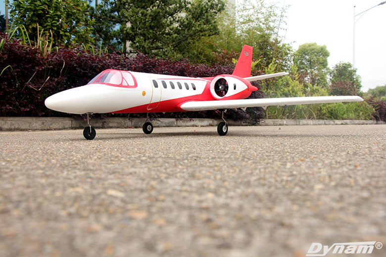 Dynam Cessna 550 Turbo Jet V2 Red 4S 64mm EDF RC Jet w/ Flaps