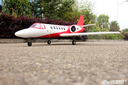 Dynam Cessna 550 Turbo Jet V2 Red 4S 64mm EDF RC Jet w/ Flaps