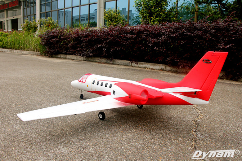 Dynam Cessna 550 Turbo Jet V2 Red 4S 64mm EDF RC Jet w/ Flaps
