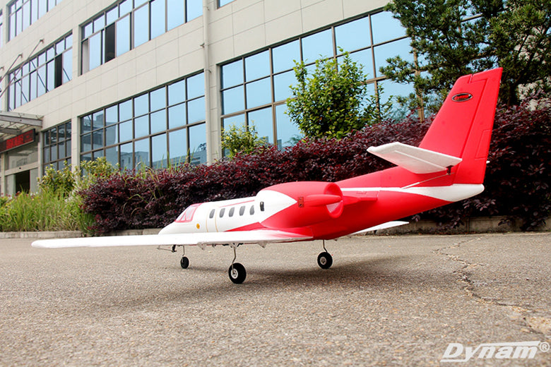 Dynam Cessna 550 Turbo Jet V2 Red 4S 64mm EDF RC Jet w/ Flaps