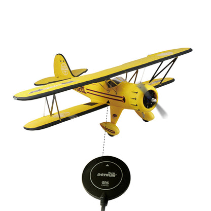One-Click Return Home Dynam Waco YMF-5D V2 Yellow Biplane SRTF-Pro w/GAVIN-8CH TX & SR86A-G GPS Autopilot Receiver