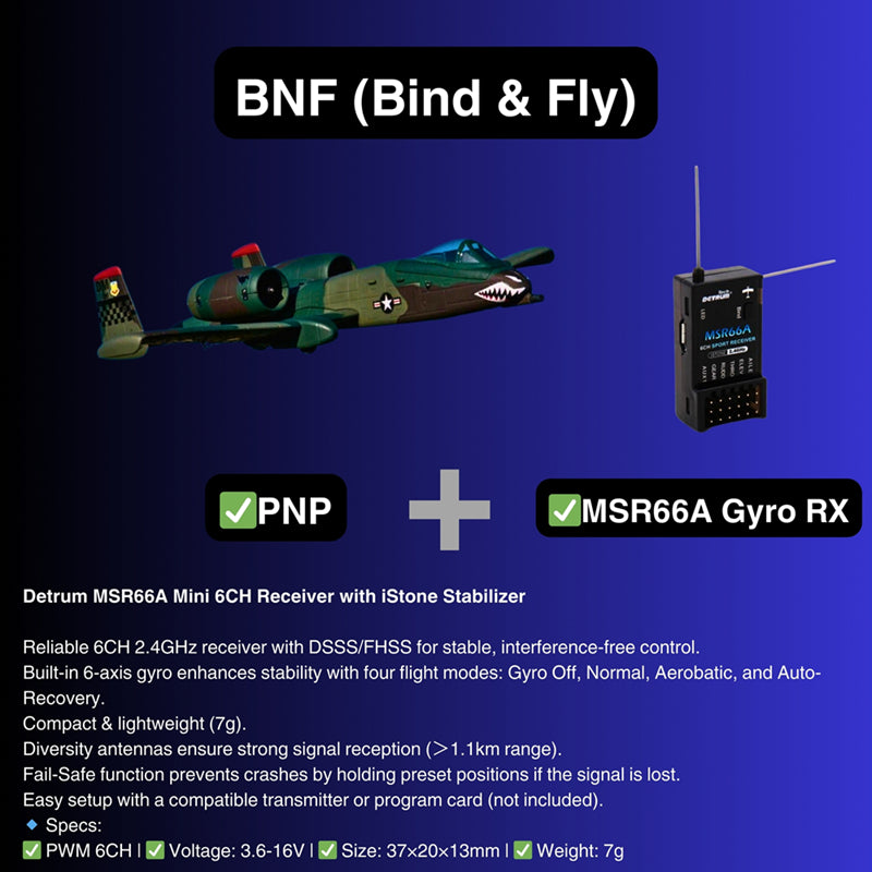 Dynam A-10 Thunderbolt II V2 Green 4S Twin 64mm RC EDF Jet