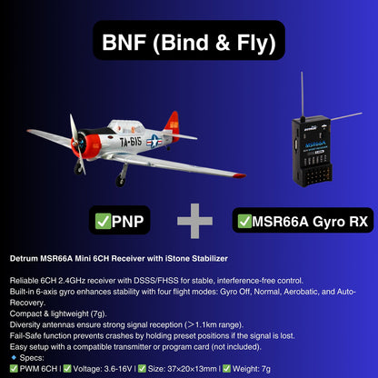 Dynam AT-6 Texan V3 4S RC Warbird 1.4m Wingspan w/3 Flaps
