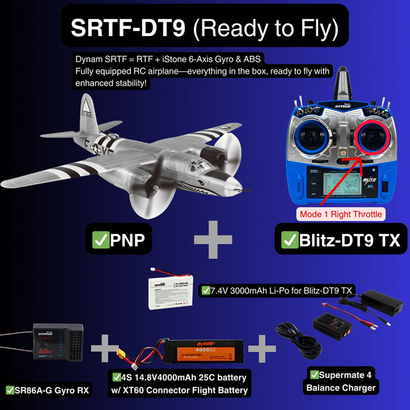 Dynam B-26 Marauder 4S RC Twin Warbird 1.5m w/ Flaps