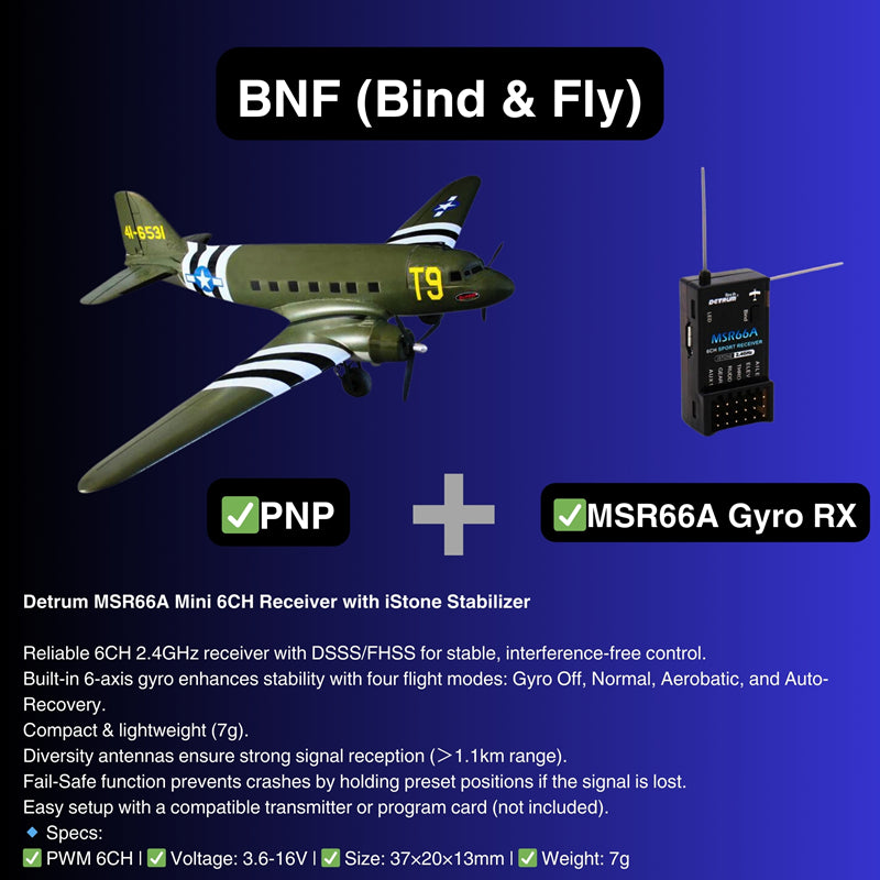Dynam C-47 Skytrain V2 Green RC Warbird 1.5m Wingspan