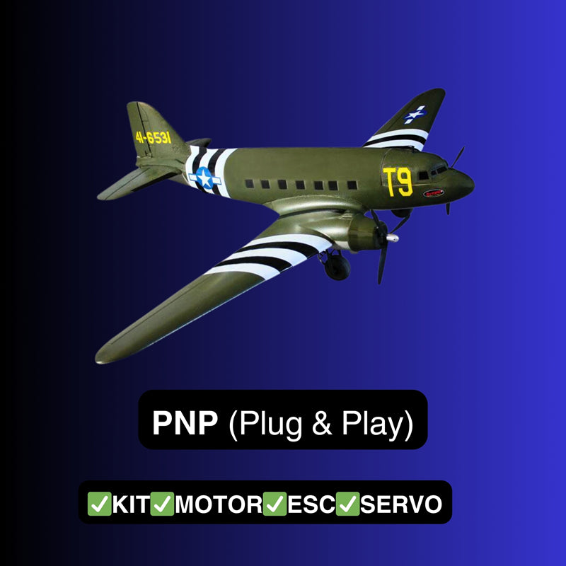 Dynam C-47 Skytrain V2 Green RC Warbird 1.5m Wingspan